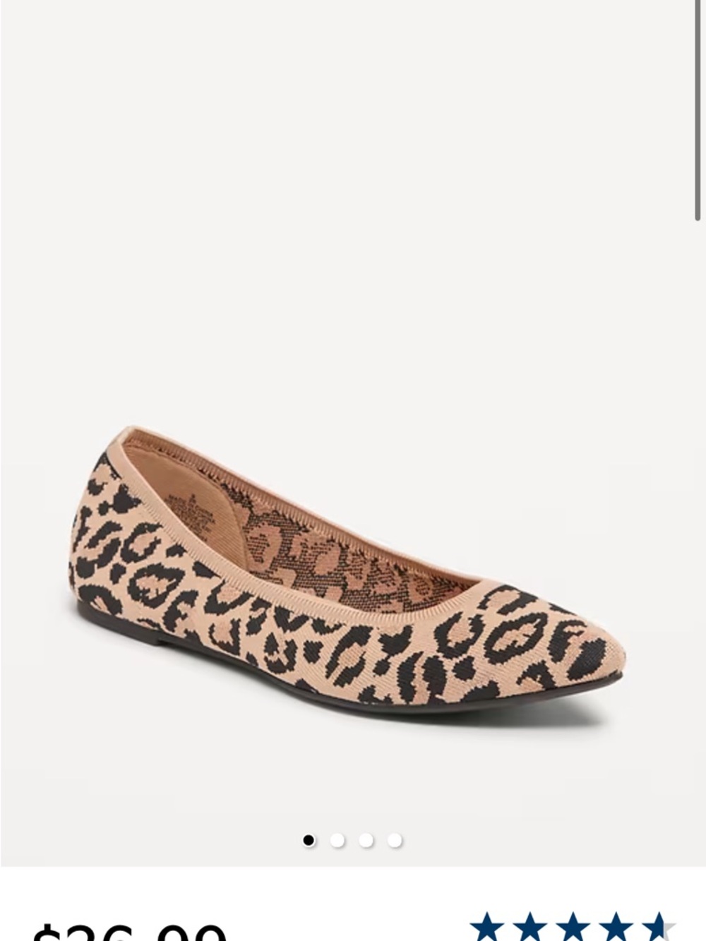 Old Navy Leopard Knit Ballet Flat - brand new, just removed tag. Size 9